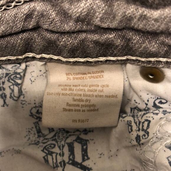 Decree Gray Super Skinny Distressed Denim Jeans Juniors Size 13 Comfy Grunge - Picture 4 of 8